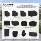 Anartcle Outdoor Swivel Lounge Chair Cover 2 Pack,Waterproof Heavy Duty Lawn Patio Chair Covers,Patio Swivel Chair Covers For Ou