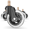 Office Chair Wheels For Ikea Chairs Only | Soft Rubber Computer Chair Caster Wheels Protect Your Hardwood Floors Better Than Any