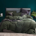 Ecocott 3 Pieces Duvet Cover Set Twin Size 100% Washed Cotton 1 Duvet Cover With Zipper And 2 Pillowcases, Ultra Soft And Easy C
