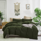 Karever Army Green Comforter Full Dark Green Bedding Set Olive Green Comforter Set Full Men Breathable Comforter Women Soft Full