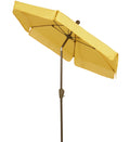 FiberBuilt Umbrellas Garden Umbrella with Push-Button Tilt, 7.5 Foot Yellow Canopy and Champagne Bronze Pole