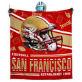 Football Style Football Throw Blanket Gift for Team Fans Soft Fleece Flannel Blanket 50x60