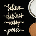 8 Pieces Christmas Wood Plate Letter Sign Wood Table Holders Wood Word Cutouts Christmas Plates Home Decor Wooden Word Signs for