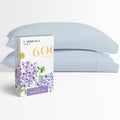 Carressa Linen 100% Egyptian Cotton Pillow Cases Set Of 2-600 Thread Count Sky Blue King Pillowcase For Sleeping, Soft, Silky Sa