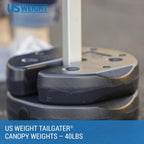 Us Weight 40 Pound Canopy Weight Set Of 4 And Carry Strap With No-Pinch Design - Easy Installation And Removal To Secure Tents, Canopies, And Umbrellas At Outdoor Events