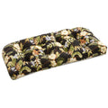 Blazing Needles Outdoor Rounded Back Loveseat Cushion, 42 x 19, Freeport Ebony