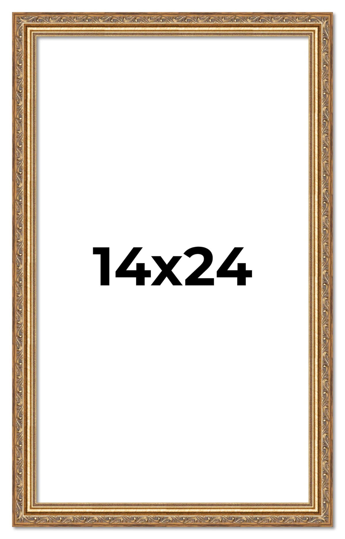 Poster Palooza 14x24 Frame White Solid Pine Wood Picture Frame | UV Acrylic, Foam Board Backing & Hanging Hardware