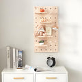 The Better Home Pinewood Pegboard Organizer(32X16Inch) Wooden Shelf For Wall | Wall Shelf For Living Room, Office, Bedroom | Wal