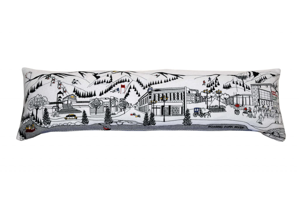 HomeRoots Cream 45' White Aspen Daylight Skyline Lumbar Decorative Pillow