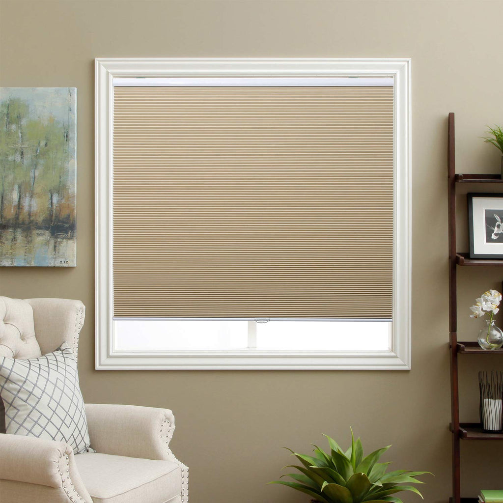 Blackout Cellular Shades, Room Darkening, Cordless Lift System, 33'' Wide x 38'' Long, Ivory Beige(Blackout)