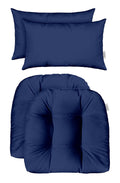 Rsh Decor: Tufted U-Shapes & Lumbars Set Of 4 | 19    X 19    & 20' X 12' | Water-Resistant Spun Fabric | Outdoor Wicker Cushi