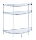 Convenience Concepts Royal Crest Entryway Table, Chrome / Glass