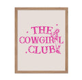 Poster Master Pink The Cowgirl Club Poster - Retro Cowgirl Print - Western Art - Wild West Art - Trendy Art - Gift for Him & Her