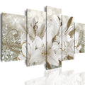 LUDUHU White Orchid Flowers Canvas Print - Abstract Floral Wall Art, Flower Poster, Painting Decor for Home Decoration Artwork P