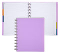 Talia Discbound Notebooks, Planner, Customizable, (Ylavender W/Silver Discs, Letter (8.5In X 11In))