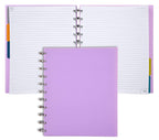 Talia Discbound Notebooks, Planner, Customizable, (Ylavender W/Silver Discs, Letter (8.5In X 11In))