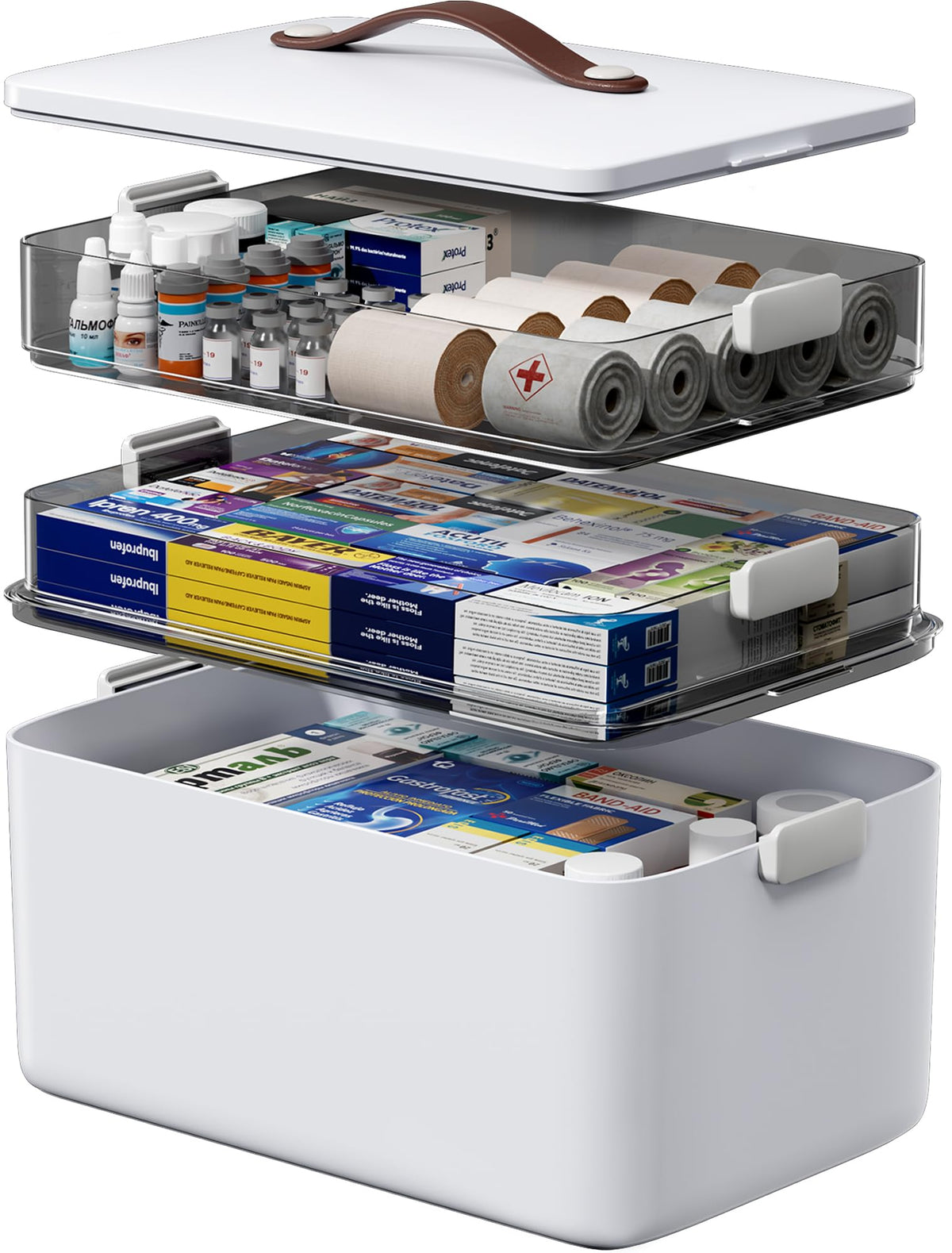 LEGUO Medicine Organizer Box, 3Tier