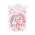 Clastyle Unicorn Kid Storage Basket Foldable Girl Laundry Hamper, 45L Cloud