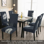 Jqinhome Chair Covers For Dining Room Set Of 6, High Stretch Removable Washable Parsons Chair Slipcover For Home Party Hotel Wedding Ceremony (Plume Black,6Pcs)