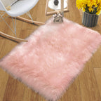 Orinova Small Pink Fluffy Sheepskin Fur Area Rugs For Bedroom Washable Furry Carpet Rug For Living Room Faux Fur Rug 2X3 Nursery