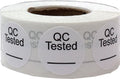 White Circle With Black Qc Tested Dot Stickers, 3/4 Inch Round, 500 Labels On A Roll