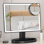 Large Lighted Vanity Makeup Mirror (X-Large Model)- 3 Color Lighting Modes Light Up Mirror with 88 LED, 360 Rotation Touch Scree