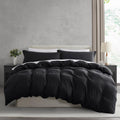 Nestl Black Duvet Cover King Size - Soft Prewashed King Duvet Cover Set, 3 Piece, With Zipper Closure, 1 Duvet Cover 104X90 Inches And 2 Pillow Shams