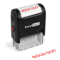 Sold Out Self Inking Rubber Stamp - Red Ink (Excelmark A1539)