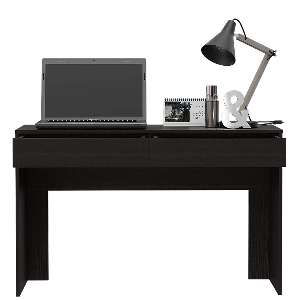 DEPOT E-SHOP Acanto 2 Drawer Writing Computer Desk, 29.5" H, Black, Office