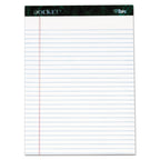 Tops Docket Ruled Perforated Pads, 8 1/2 X 11 3/4, White, 50 Sheets, 6/Pack