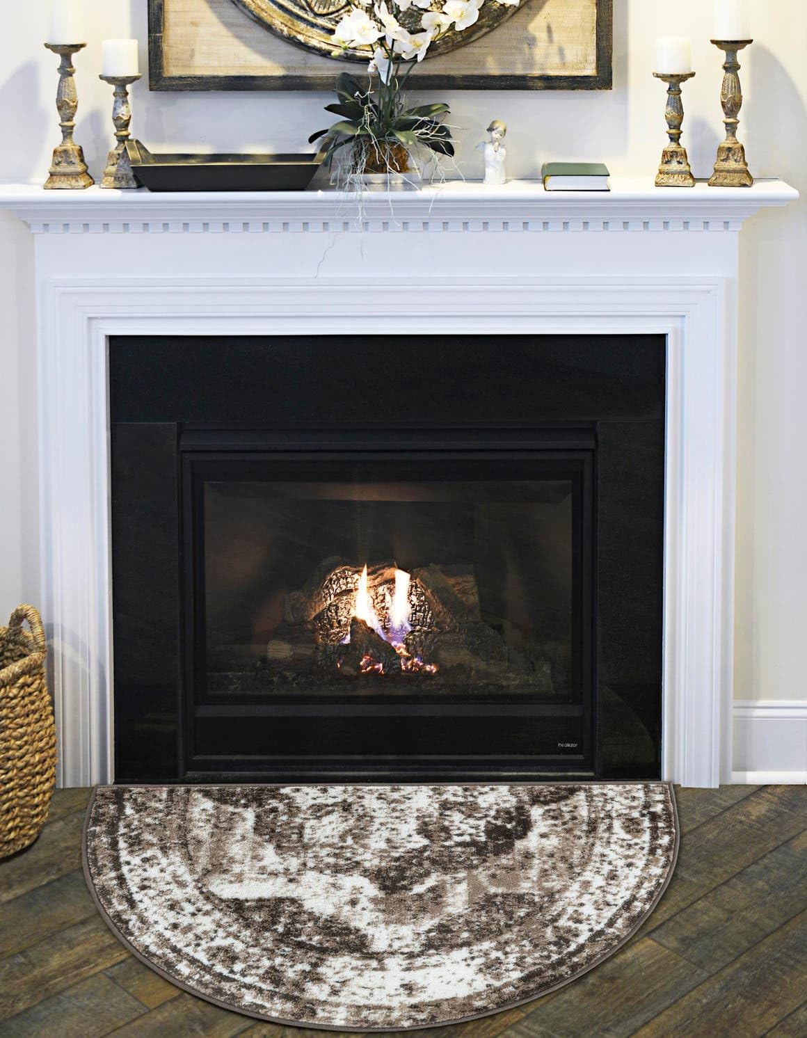 Unique Loom Sofia Collection Area Rug - Salle Garnier (3 1 x 6 1 Hearth Light Brown/Ivory)