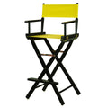 Casual Home 30 Directors Chair Black Frame-with Yellow Canvas, Bar Height