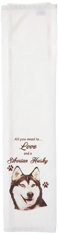 E&S Pets Siberian Husky Kitchen Towels, Off-white 26.00 x 18.00