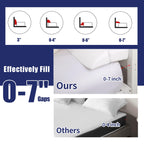 HOMBYS Wedge Pillow Headboard Gap Filler, King Size, Foldable, White, Fits 0-7" Gap Between Headboard and Mattress