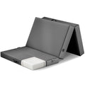 Cozzzi 4 Inch Twin Folding Mattress for Floor and Traveling with Removable Cover - Lightweight and Portable Mattress for Adults 