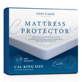 Cosy House Collection Luxury Mattress Protector - Blend Of Rayon Derived From Bamboo - Master Bedroom Essential - Ultra Soft Com
