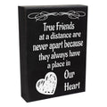 JennyGems Cherish Distant Friendships with True Friends Are Never Apart Wooden Sign - Perfect Going Away Gifts, Wall Hanging a