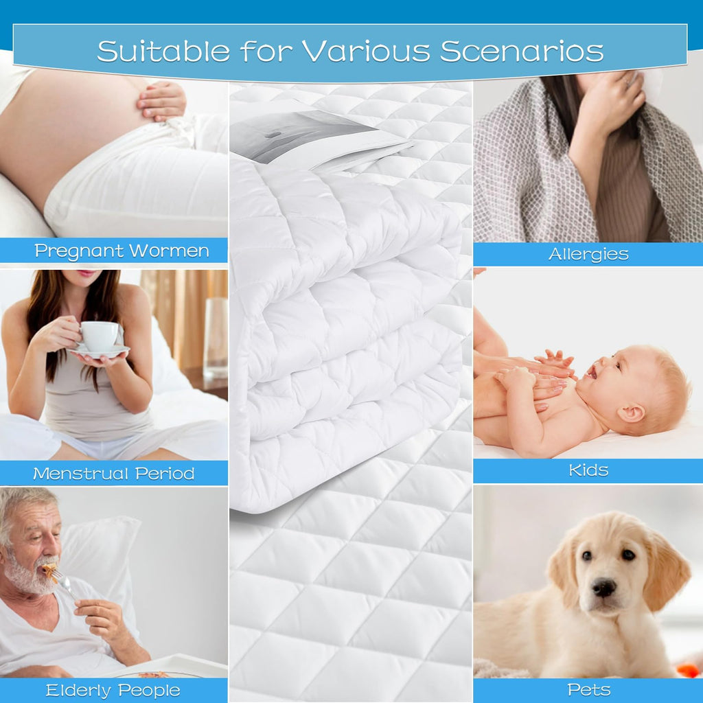 Grt Waterproof Sofa Bed Mattress Pad - 100% Waterproof Full Sleeper Sofa Mattress Protector Quilted, Breathable Noiseless Sofa M