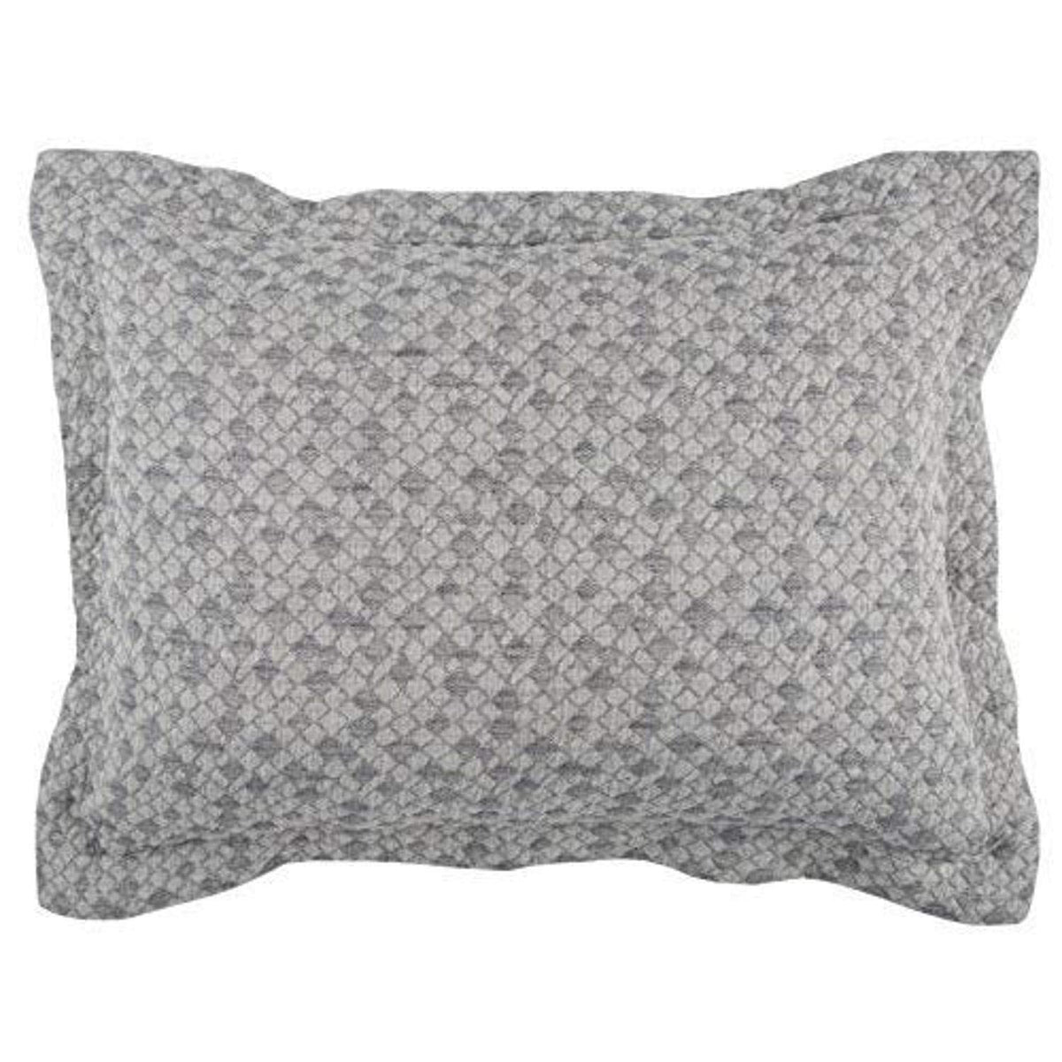Rizzy Home | BQ4528 | Polyester King Sham | 20"x36" Blue/Gray/Nuetral Solid