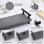 Segbeauty 12X4In Kitchen Sink Organizer, Instant Dry Sink Caddy Stone Drying Mat With Handle, Diatomaceous Earth Fast Drying Sto