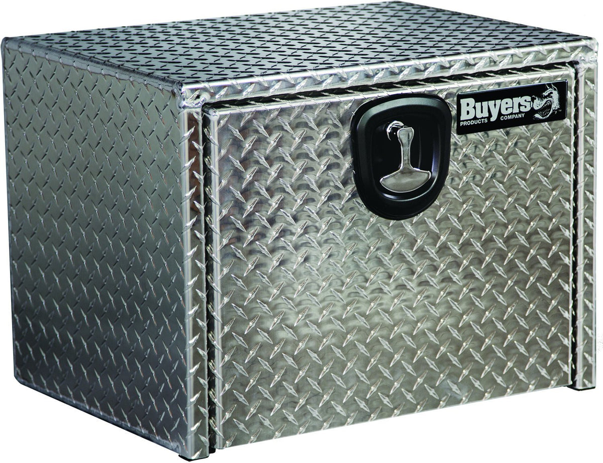 Buyers Products 1705102 Diamond Tread Aluminum Underbody Truck Tool Box W/Compression Latch, 18 X 18 X 14 Inch, Made In The Usa,