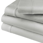 Superior Cotton Blend Bed Sheets, Solid Design, Elegant Sateen, House Basics, Set Includes 1 Flat Sheet, 1 Elastic Deep Pocket F