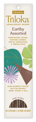 Triloka Original Incense, Earthy Assorted, 10 Stricks