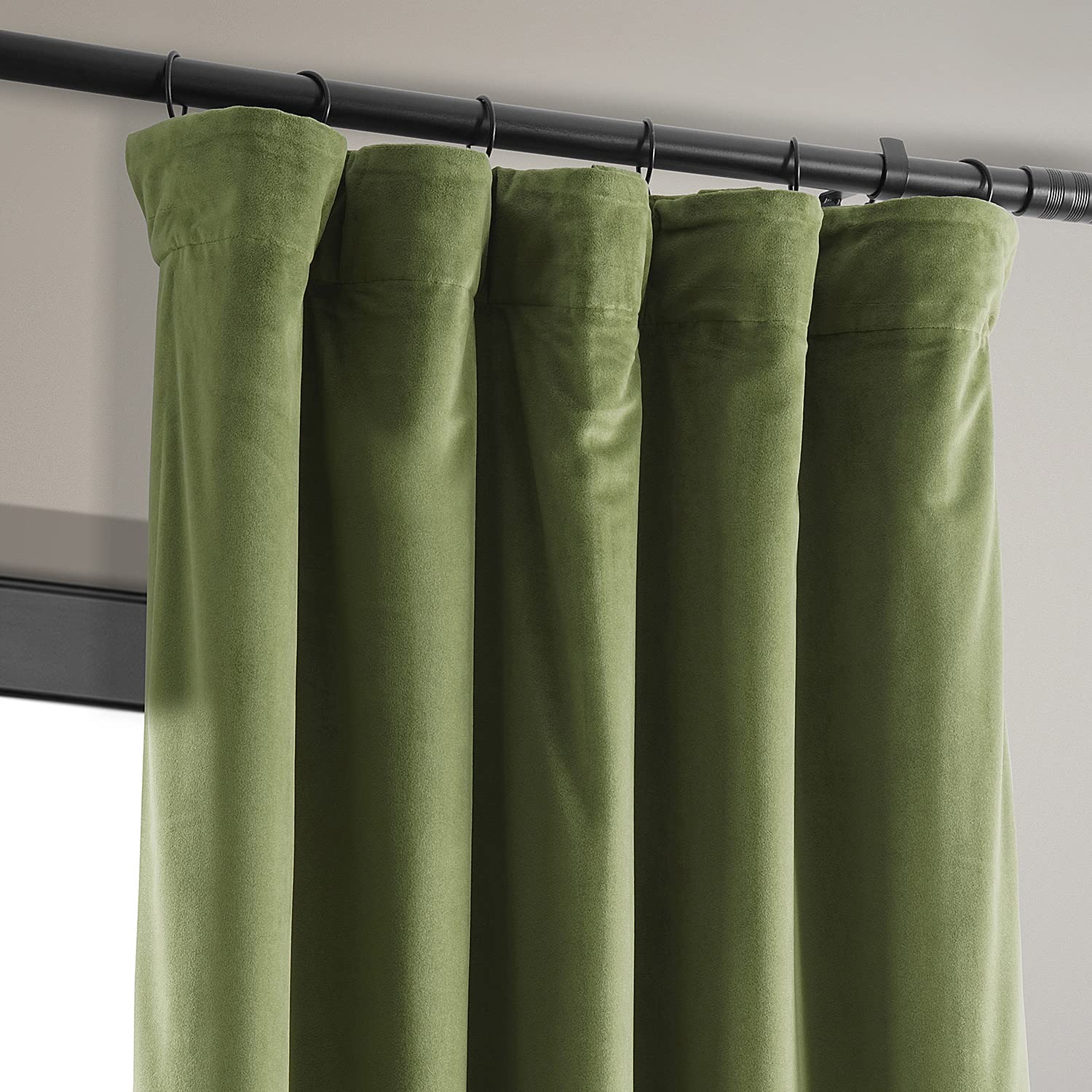 Hpd Half Price Drapes Signature Velvet Thermal Blackout Curtains For Living Room 120 Inch Long (1 Panel) Rod Pocket Insulated Blackout Curtains For Bedroom Window Curtains, 50W X 120L, Basque Green