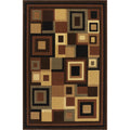 Home Dynamix Catalina Virginia Abstract Area Rug, Geometric Black/Brown 33x52