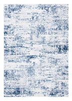 SAFAVIEH Amelia Collection Area Rug - 8' x 10', Ivory & Navy, Modern Abstract Design, Non-Shedding & Easy Care, Ideal for High T