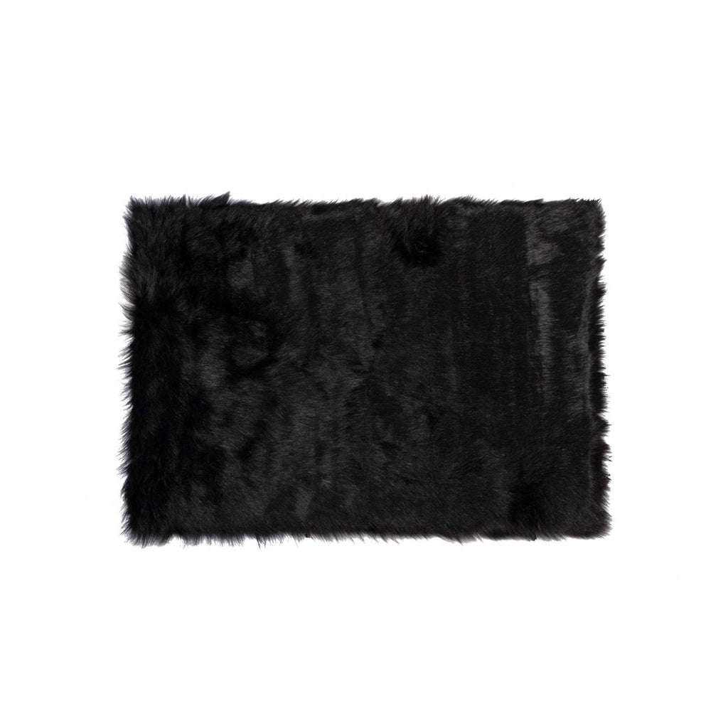 HomeRoots Decor 60-inch x 96-inch Black, Sheepskin - Rug/Throw