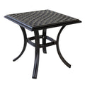 iPatio Florence Aluminum 21 Inch Standard End Table (Aluminum, Chocolate Silk)