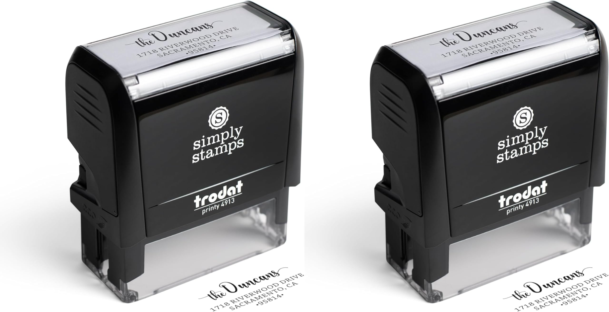 The Duncans Personalized Self-Inking Address Stamp | Envelope Return Address Stamp For Couples And Families | Custom Rubber Addr