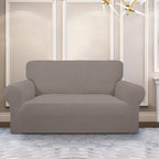 Purefit Stretch Loveseat Sofa Slipcover – Spandex Jacquard Non Slip Soft Couch Sofa Cover, Washable Furniture Protector With Non Skid Foam And Elastic Bottom For Kids (Loveseat, Taupe)